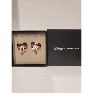 Disney Baublebar Jewelry Minnie Holiday Earrings New In Box
